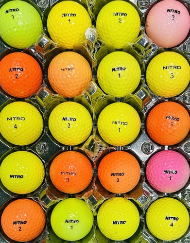 (100) 4/5A Nitro Colored Golf Balls Near Mint Condition FREE SHIPPING (722) - Picture 6 of 9