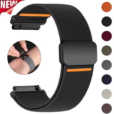 Magnet Nylon Armband für Samsung Galaxy Watch 4 5 6 7 Active 2 40/44mm 3 41/45mm
