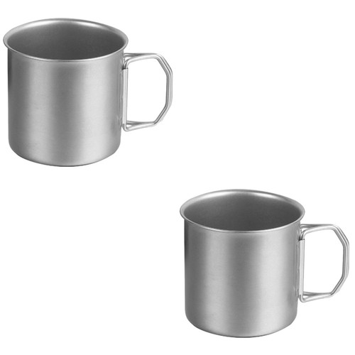 2 Pieces Outdoor Folding Cup Tin Mug Travel Insulated Camping Cups - Bild 11 von 12