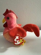 Ty Teanie Beanie Baby Strut The Rooster MINT with Tags