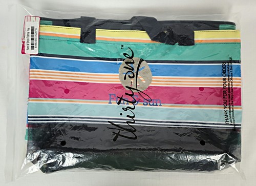 New Thirty-One Sand N’ Shore Thermal Tote Patio Pop Lunch Picnic Summer RETIRED