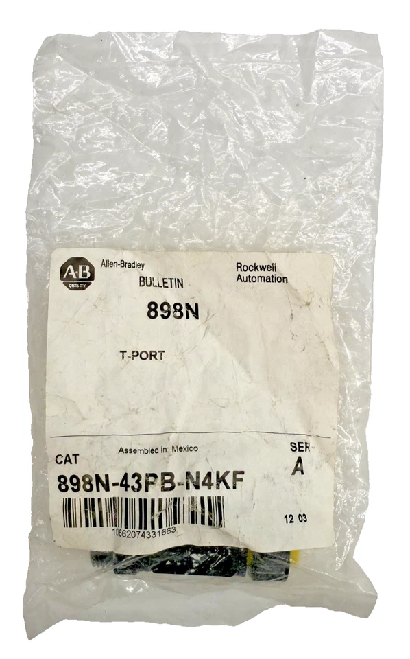 Lot of 5x Allen Bradley 898N-43PB-N4KF /A BULLETIN 898N Trunk Tee Plug, T-Port - Image 2 of 4