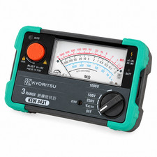 Kyoritsu KEW 3431 Analog Insulation Resistance Tester 250V 500V 1000V Case Leads
