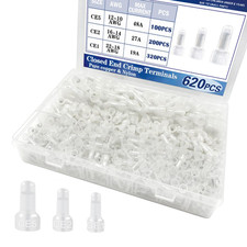 620PCS Closed End Wire Crimp Connectors 22-16,16-14,12-10AWG Nylon Wire Caps Ele