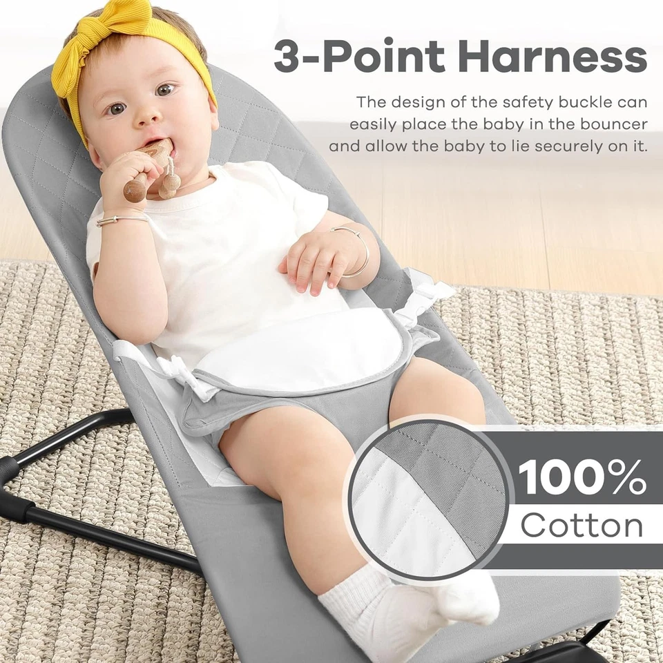 Asiento gorila portátil para bebés de 0 a 18 meses con juguetes colgantes Foto 4 de 4