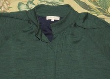 ANN MASHBURN Green Wool Blend Oversized Cardigan Sweater Medium