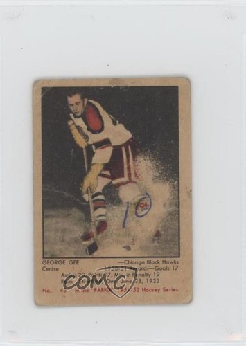 George Gee #43 1951 Parkhurst card