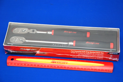 #ad Snap on NEW 2 Pc Red Soft Grip 3 8quot; Drive Ratchet Set FHF80A amp; FHL80 w Red Foam $327.70