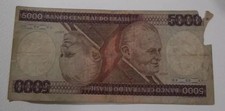 BRAZIL 5000 CINCO MIL CRUZEIROS CASTELLO BRANCO !!!