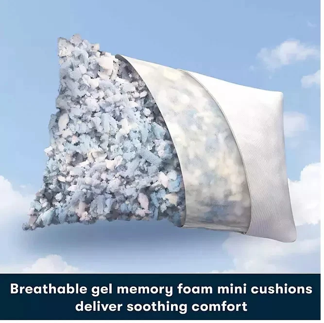 Almohadas en racimo de espuma viscoelástica Serta Gel (paquete de 2) Foto 2 de 4