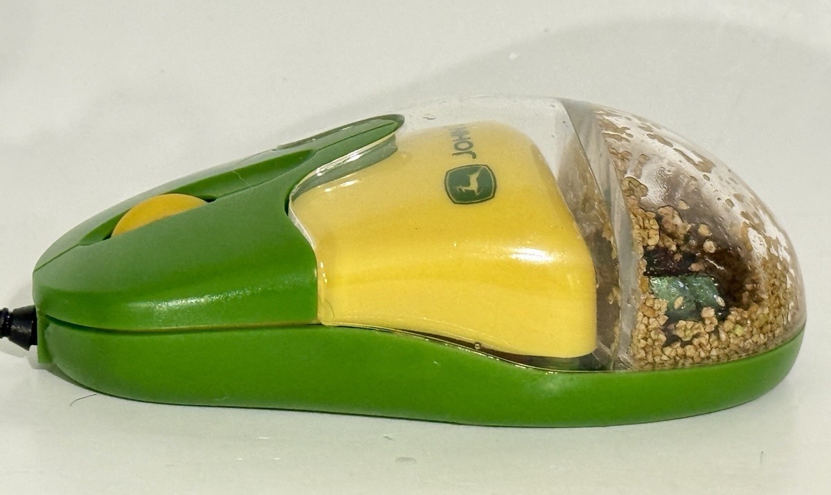 Vintage John Deere Tractor Liquid Aqua Mouse Computer Mouse