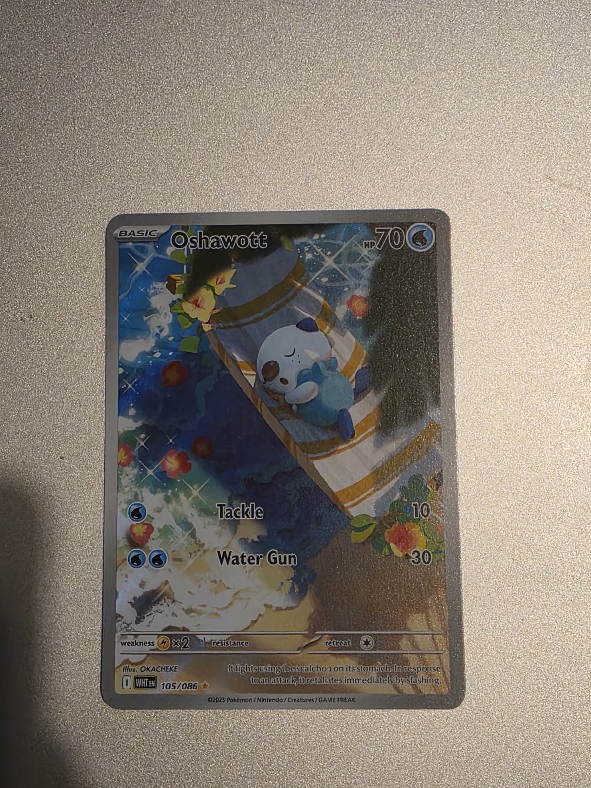 Oshawott White Flare 105/086 SV NM-Gem Condition