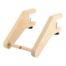 1 Pair Craft Paper Roll Holder,Wooden Craft-Paper Roll Holder Dispenser,Adjus...