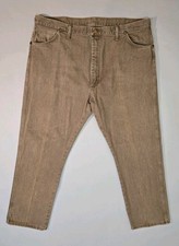 Vintage Wrangler Jeans Mens 42x30 Denim Straight Made In USA 13MWZKY Brown