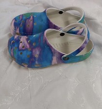 CROCS Classic Tie Dye Clogs Shoes Men 8 Women 10 Blue Purple Baya OT-003