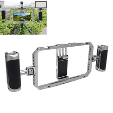 Smartphone Video Rig Kit Anti Shake Silicone Handles Handheld Phone Cage↔
