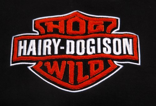 VTG Y2K Big Dogs Sweatshirt Hairy Dogison Hog Wild Embroidered Men's XL Black
