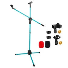 5 Core Microphone Stand Floor Height Adjustable w Extending Telescoping Boom Arm