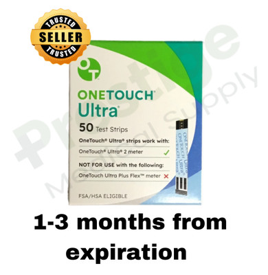 One Touch Ultra 50 Test Strips 1-3 months from exp **USA SELLER** *Free Shipping