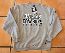 NWT Vintage Dallas Cowboys Reebok Crewneck Sweatshirt Men's Large Gray NFL Y2K