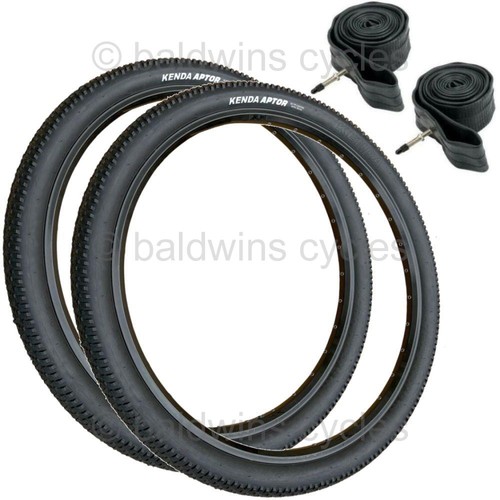 PAIR Kenda APTOR 27.5 x 2.10 BLACK Chunky Mountain Bike TYRES & TUBES K-1153 - Picture 10 of 11