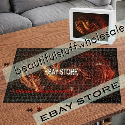 500 piece jigsaw puzzle Dragon Flame Epic Fantasy mythic creature s
