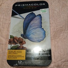PRISMACOLOR TECHNIQUE 12 ANIMAL DRAWING SET COLORED PENCILS BRAND NEW FREE S/H