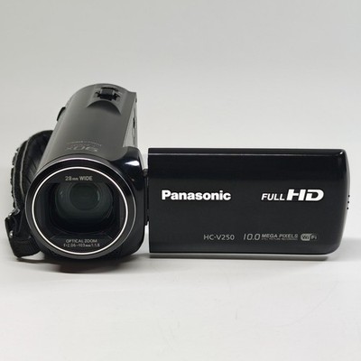 Panasonic HC-V250 Camcorder Black 10.0MP HD 1080p WiFi 90x Zoom +