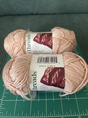 LOOPS AND THREADS SILKY SOFT  Color Rose Dust 2 Skeins