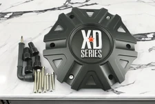 1 Matte Black M-959SB , KMC XD Series XD822 Monster II Wheel Center Cap Satin