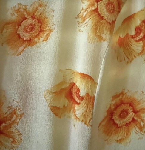 Vintage Escada Margaretha Ley Kleid Damen Gr. 40 8 Seide fließend geblümt - Bild 5 von 6