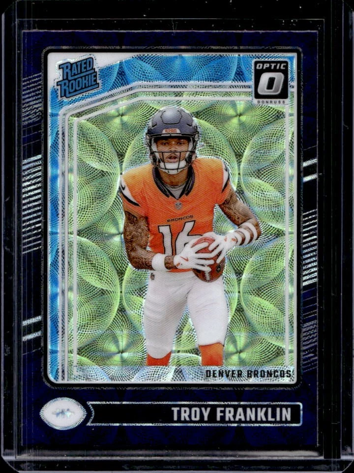 2024 Donruss Optic Troy Franklin Purple Scope Rated Rookie #294 Broncos