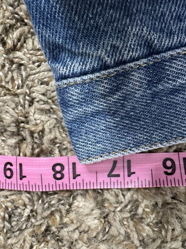 Vintage Lee Jean Shorts Mens 36 Blue Denim Cotton 90s Med Wash Baggy Dad Jorts - Picture 10 of 13