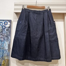 Uniqlo Ines De La Fressange Waist 28 Blue Denim A Line Skirt Causal