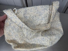Vintage Beaded Lumured Cream Blue Beaded Clutch Shoulder Evening Bag MCM 50s 60s
