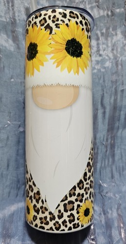 UNIQUE! Sunflower Gnomes Tumbler +Grow Kit + Glasses + Animal Print Nails + Band - Picture 2 of 18