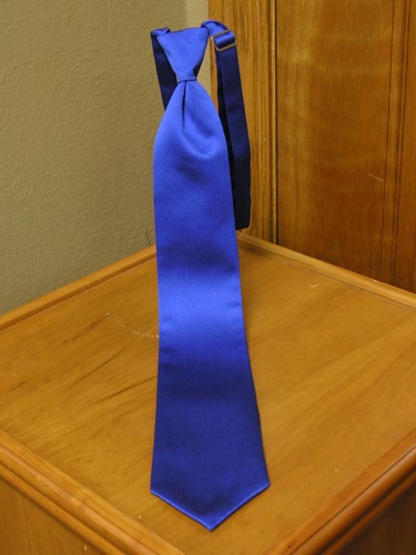 Royal Blue Satin Pre Tied Neck Tie Steampunk Retro Tuxedo Wedding Prom Groom - Picture 1 of 1