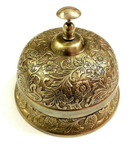 Nautical Maritime Brass Ornate Bell / Counter Bell / Office Bell / Calling Bell - Picture 1 of 3