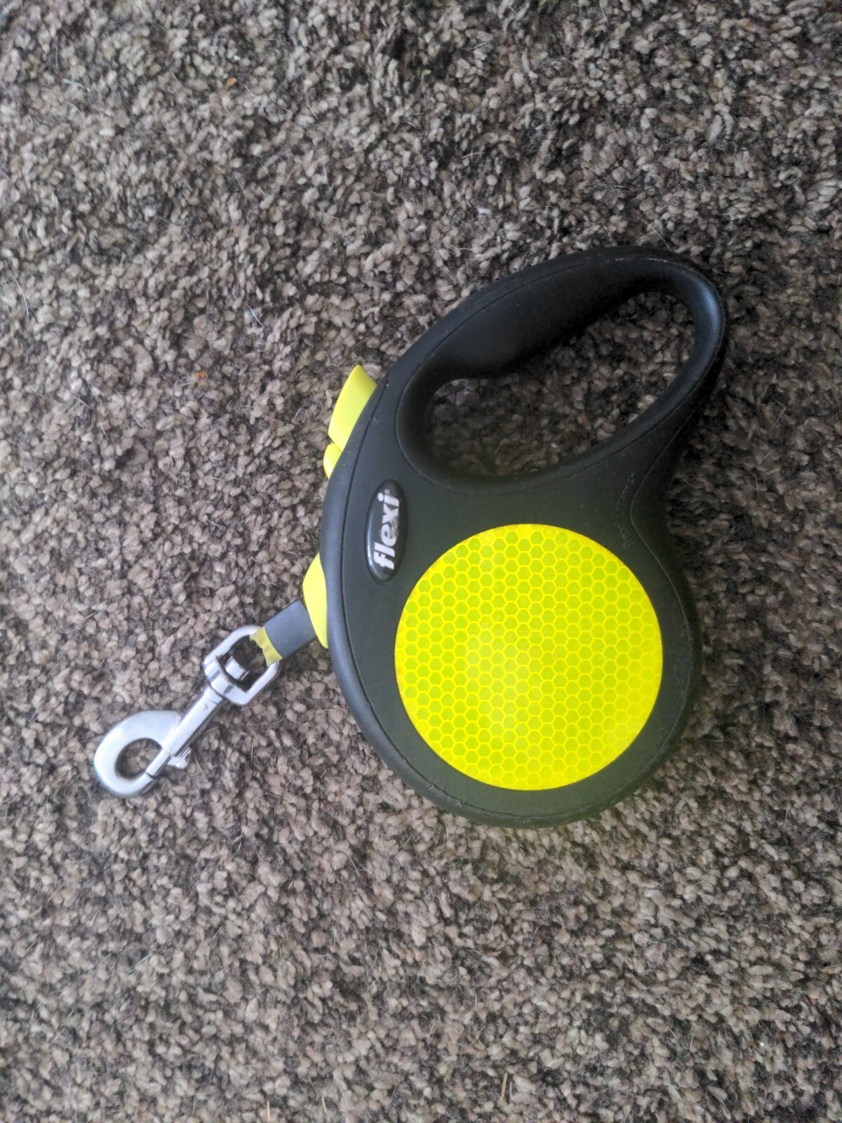 FLEXI Neon Retractable Dog Leash Tape 16 ft, Large 5m, Black/Neon