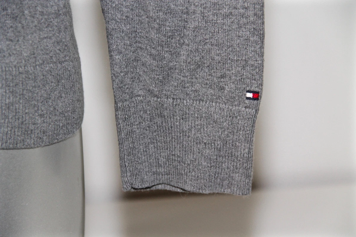 joli pull gris coton cachemire femme TOMMY HILFIGER taille L
