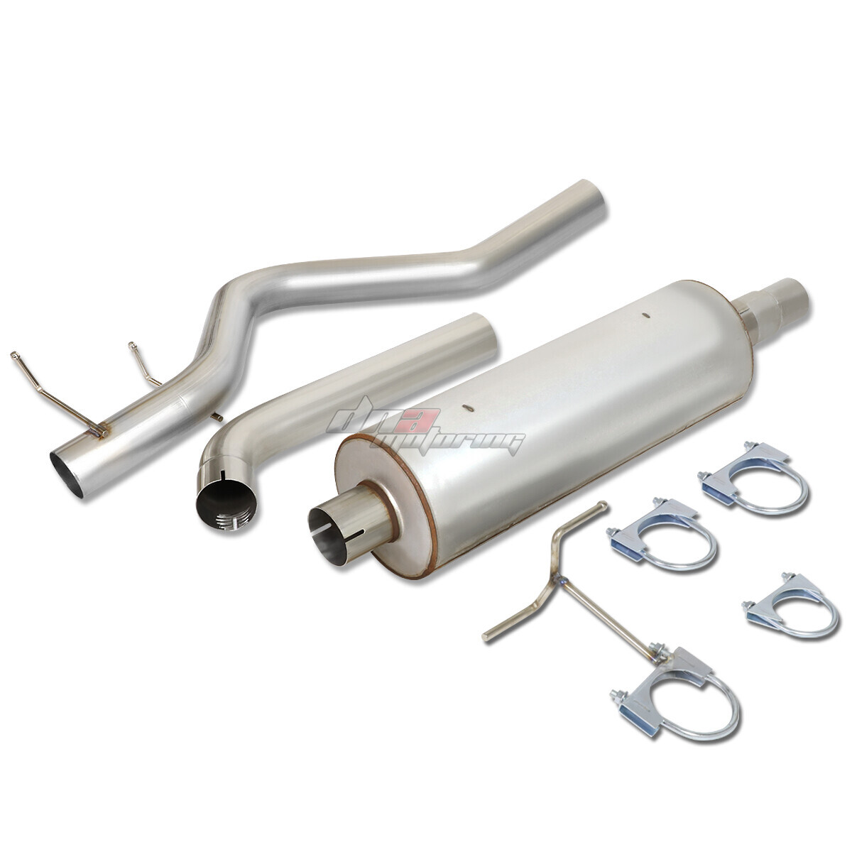 For 1998-2001 Ram 1500 3.9L 5.2L 5.9L Cat Back Exhaust Kit 3"OD Piping + Muffler