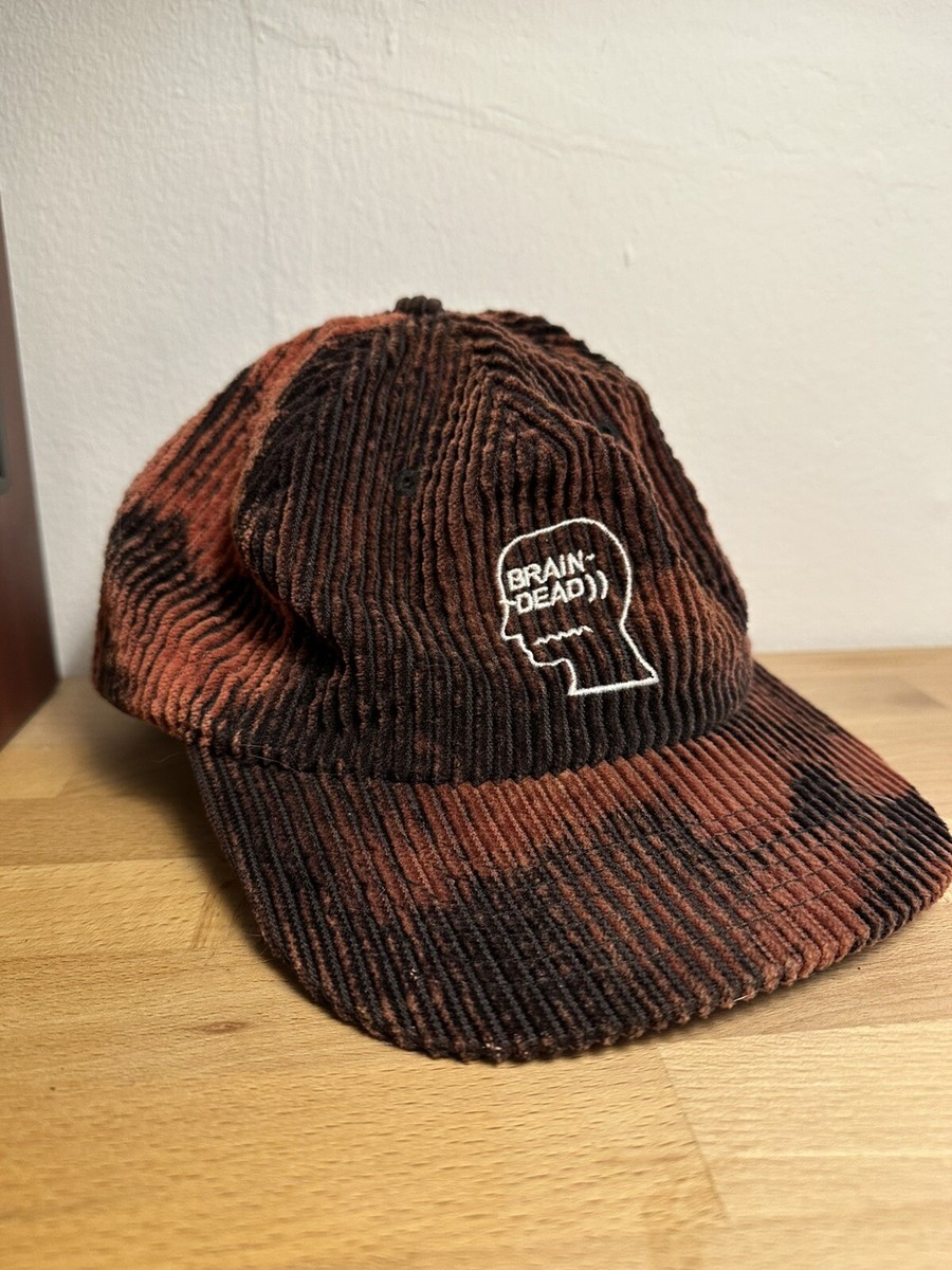BRAINDEAD SS/22 Bleached Red Black Corduroy hat | eBay