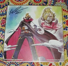 Eric Vale Sanji Soba Mask One Piece Signed Shikishi Art Board Auto JSA