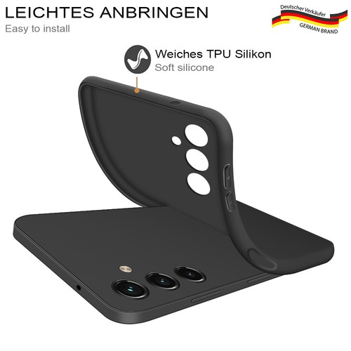 HSP Coque Pour Samsung Galaxy A14 5G/4G Noir Silicone Protection Case Cover - Photo 2/7
