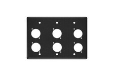 Wall Plate Black Triple Gang with 6 D-Series Punch Outs