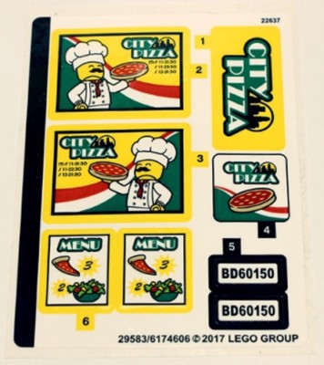 LEGO 60150 - Town: City: Traffic - Pizza Van - STICKER SHEET | eBay