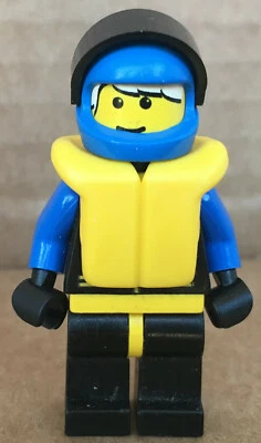 LEGO®-Minifigur Town Rennfahrer Helm blau Racer Schwimmweste Set 6567 - ext002 - Bild 1 von 4