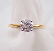 2Ct Round Cut Lab Created Diamond Wedding Band Ring 14k Yellow Gold Plated