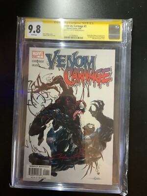 Venom vs. Carnage #1 CGC 9.8   Signed Clayton Crain 1st TOXIN / PAT MULLIGAN