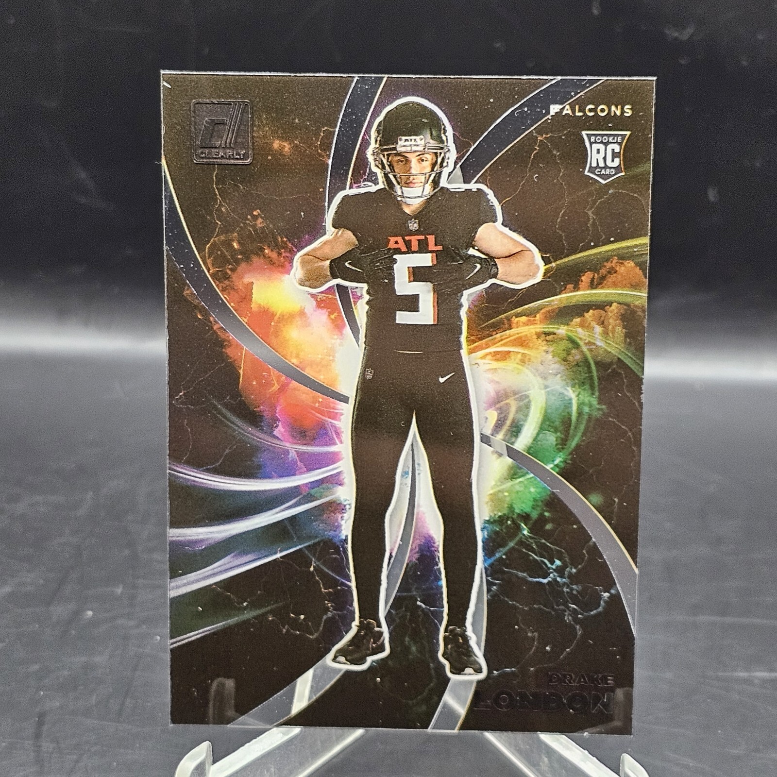 2022 Panini Clearly Donruss Drake London #NM-20 Night Moves Rookie SSP